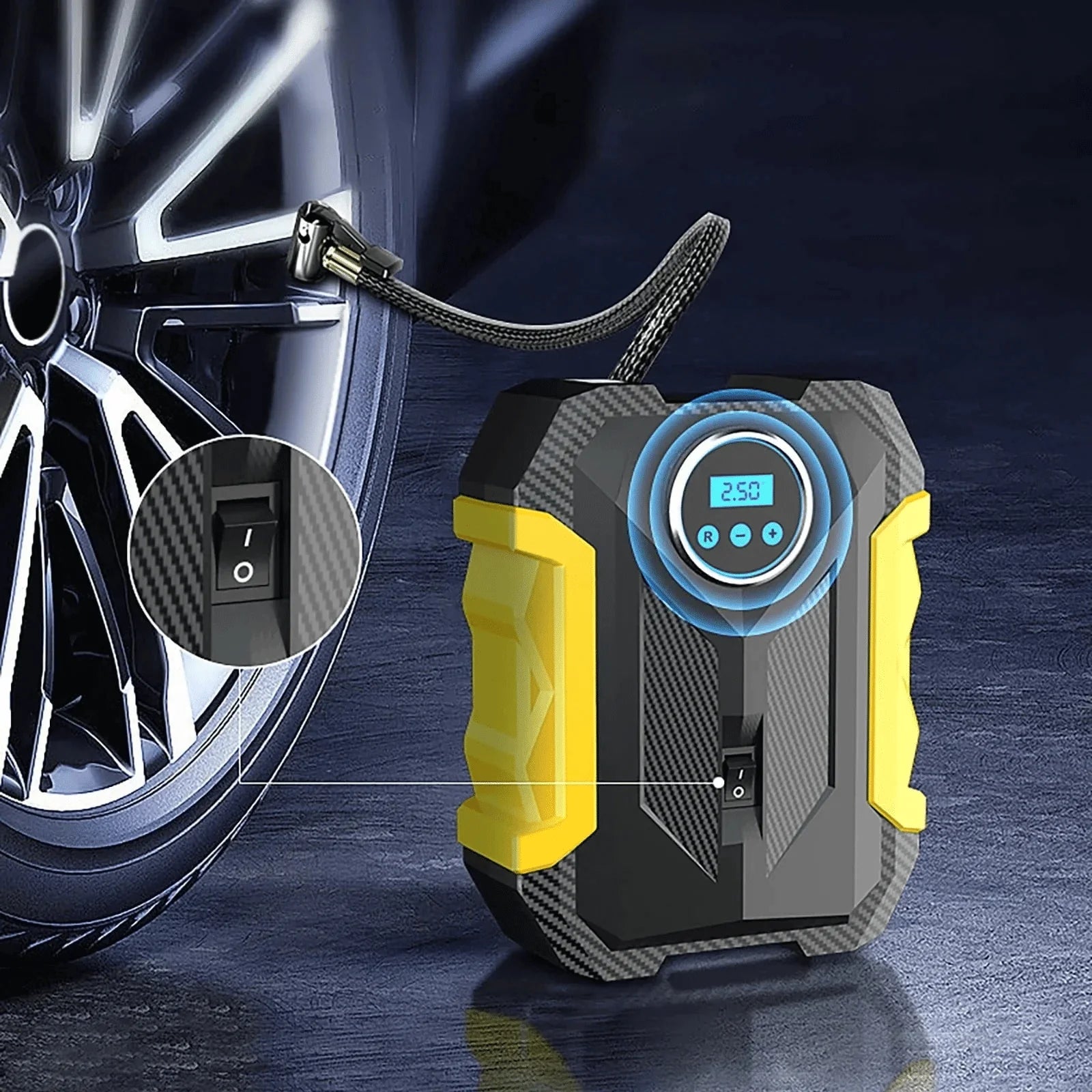 Portable Digital Air Pump Compressor with LED Display