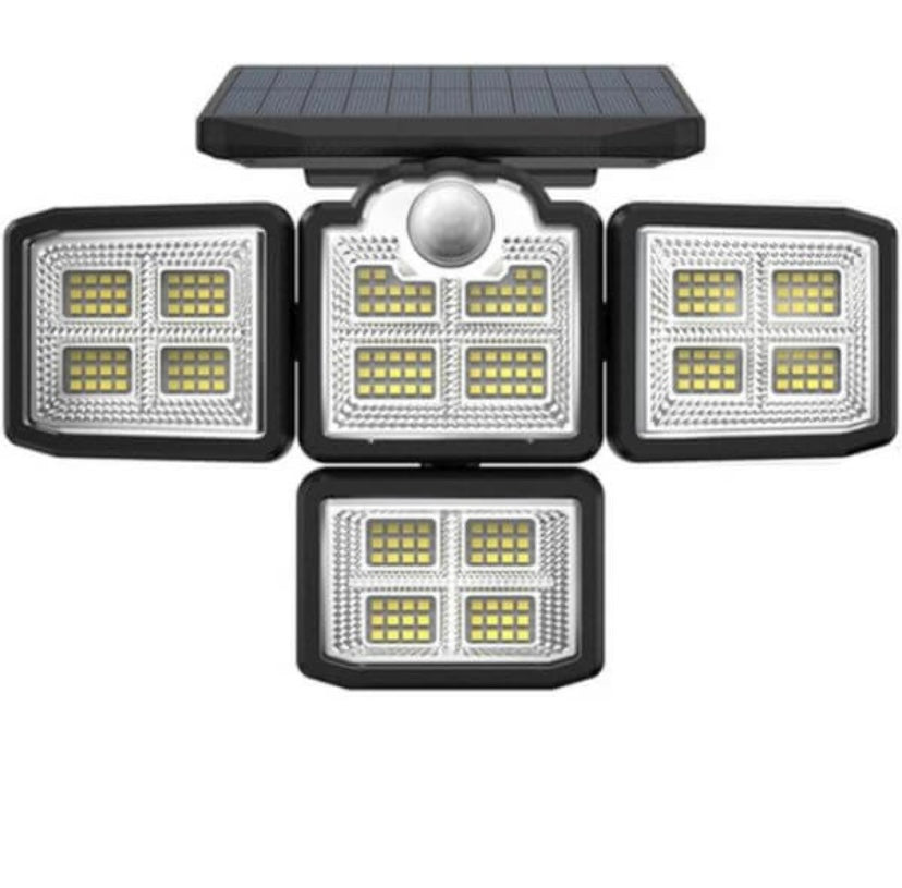 4 Head Outdoor Solar Light with Motion Sensor
